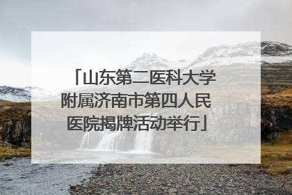 山东第二医科大学附属济南市第四人民医院揭牌活动举行