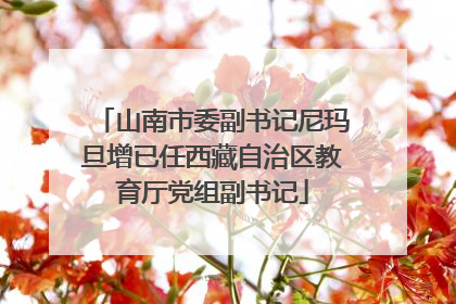 山南市委副书记尼玛旦增已任西藏自治区教育厅党组副书记