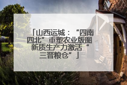 山西运城：“四南四北”重塑农业版图 新质生产力激活“三晋粮仓”