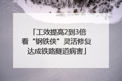 工效提高2到3倍 看“钢铁侠”灵活修复达成铁路隧道病害