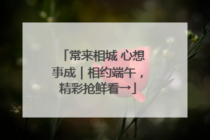 常来相城 心想事成｜相约端午，精彩抢鲜看→