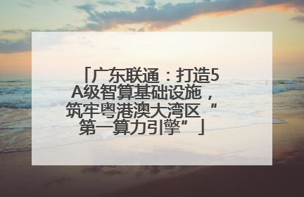 广东联通：打造5A级智算基础设施，筑牢粤港澳大湾区“第一算力引擎”
