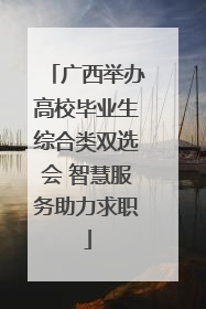 广西举办高校毕业生综合类双选会 智慧服务助力求职