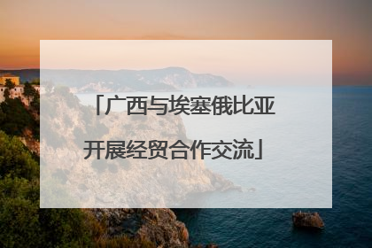广西与埃塞俄比亚开展经贸合作交流