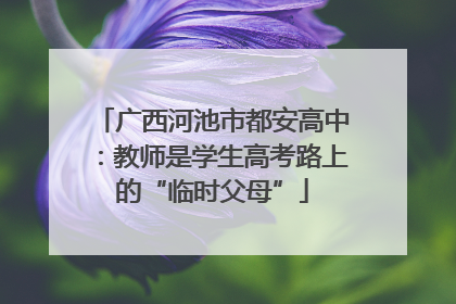 广西河池市都安高中：教师是学生高考路上的“临时父母”