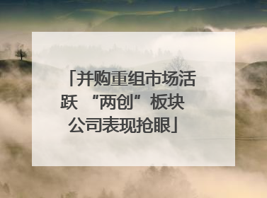 并购重组市场活跃 “两创”板块公司表现抢眼
