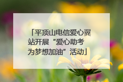 平顶山电信爱心翼站开展“爱心助考 为梦想加油”活动