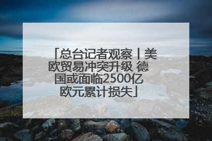 总台记者观察丨美欧贸易冲突升级 德国或面临2500亿欧元累计损失