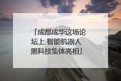 成都成华这场论坛上 智能机器人黑科技集体亮相
