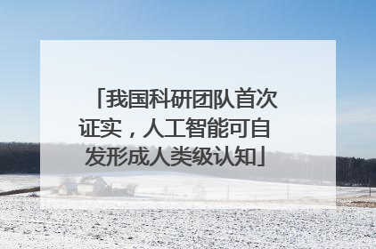 我国科研团队首次证实，人工智能可自发形成人类级认知