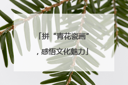 拼“青花瓷画”，感悟文化魅力