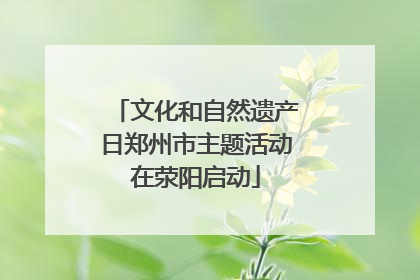文化和自然遗产日郑州市主题活动在荥阳启动