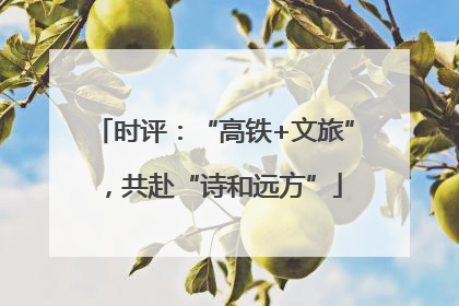 时评：“高铁+文旅”，共赴“诗和远方”