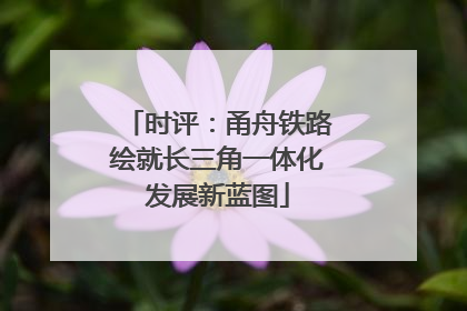 时评：甬舟铁路绘就长三角一体化发展新蓝图