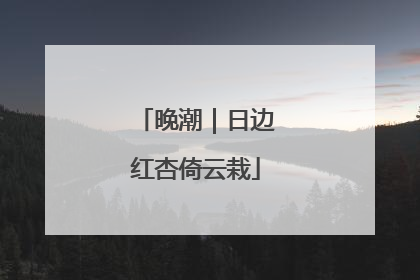 晚潮｜日边红杏倚云栽