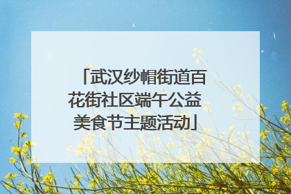 武汉纱帽街道百花街社区端午公益美食节主题活动