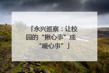 永兴巡察：让校园的“揪心事”成“暖心事”