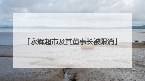 永辉超市及其董事长被限消