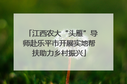 江西农大“头雁”导师赴乐平市开展实地帮扶助力乡村振兴