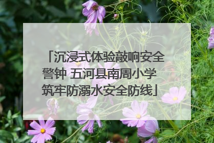 沉浸式体验敲响安全警钟 五河县南周小学筑牢防溺水安全防线
