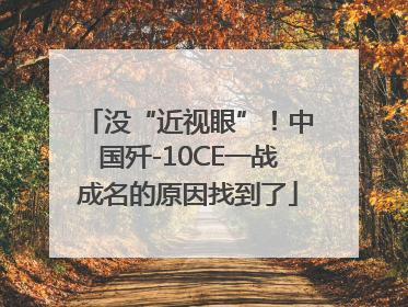 没“近视眼”！中国歼-10CE一战成名的原因找到了