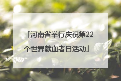 河南省举行庆祝第22个世界献血者日活动