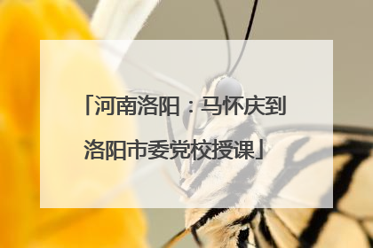 河南洛阳：马怀庆到洛阳市委党校授课