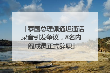泰国总理佩通坦通话录音引发争议，8名内阁成员正式辞职