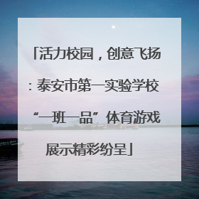 活力校园，创意飞扬：泰安市第一实验学校“一班一品”体育游戏展示精彩纷呈