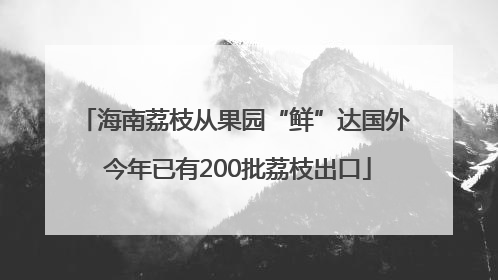 海南荔枝从果园“鲜”达国外 今年已有200批荔枝出口