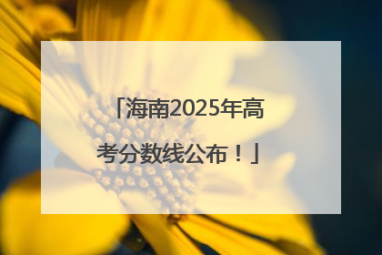 海南2025年高考分数线公布！
