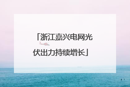 浙江嘉兴电网光伏出力持续增长