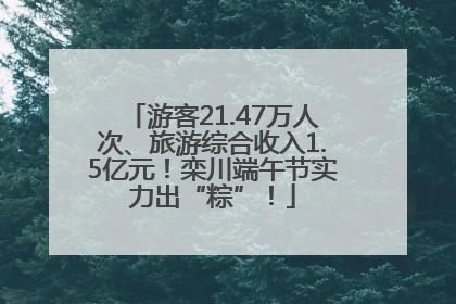 游客21.47万人次、旅游综合收入1.5亿元！栾川端午节实力出“粽”！