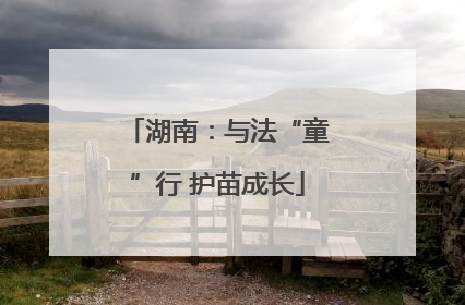 湖南：与法“童”行 护苗成长