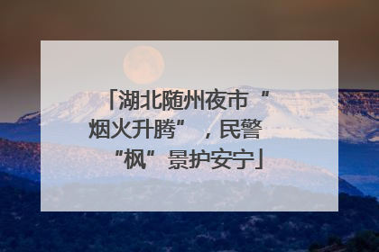 湖北随州夜市“烟火升腾”，民警“枫”景护安宁