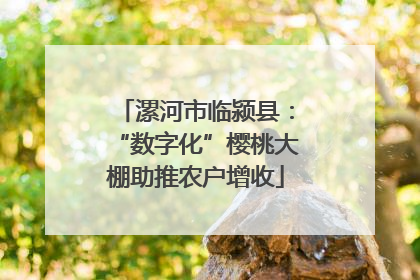 漯河市临颍县：“数字化”樱桃大棚助推农户增收