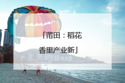 莆田：稻花香里产业新