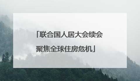 联合国人居大会续会聚焦全球住房危机