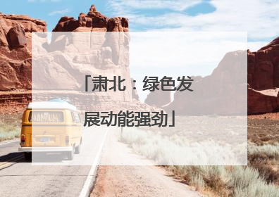 肃北：绿色发展动能强劲