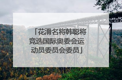 花滑名将韩聪将竞选国际奥委会运动员委员会委员