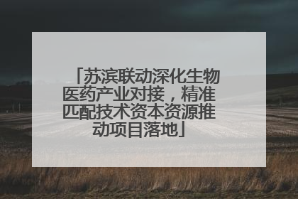 苏滨联动深化生物医药产业对接，精准匹配技术资本资源推动项目落地
