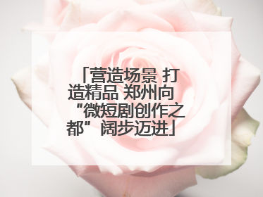营造场景 打造精品 郑州向“微短剧创作之都”阔步迈进