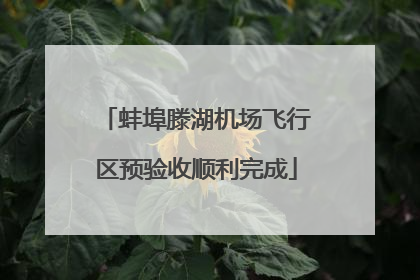 蚌埠滕湖机场飞行区预验收顺利完成