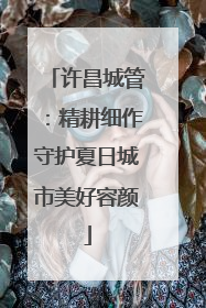 许昌城管：精耕细作守护夏日城市美好容颜