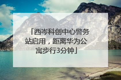 西岑科创中心警务站启用，距离华为公寓步行3分钟