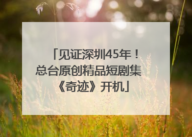 见证深圳45年！总台原创精品短剧集《奇迹》开机