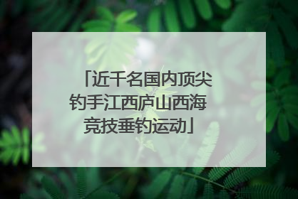 近千名国内顶尖钓手江西庐山西海竞技垂钓运动