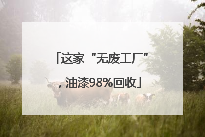 这家“无废工厂”，油漆98%回收