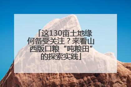这130亩土地缘何备受关注？来看山西版口粮“吨粮田”的探索实践