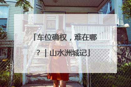 车位确权，难在哪？｜山水洲城记